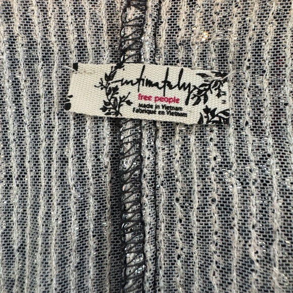 Free People intimately gold rush sequin floral long sleeve top - Picture 5 of 7